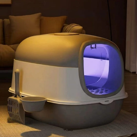 Arenero Inteligente para Gatos con Luz Ultravioleta Anti-Olores